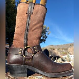 FRYE 🇺🇸 12R Shearling Harness Boots